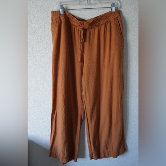 a new day Pants - Orange Linen Pants